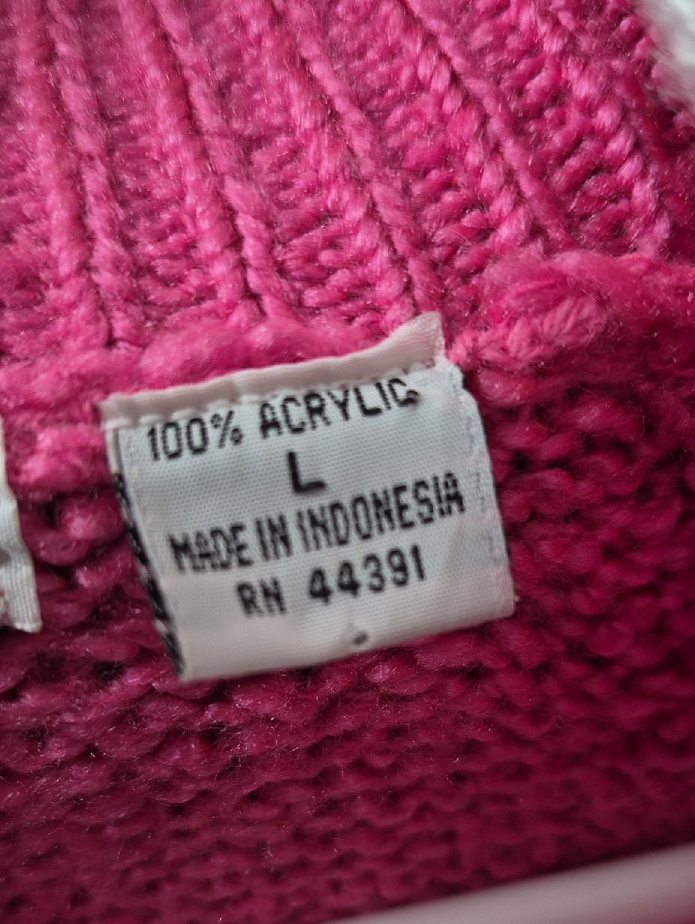 Vintage Pink Short Sleeve Crew Polo Sweater Grannycore Cottagecore 80s Large - Picture 12 of 12